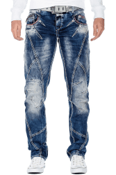 Cipo & Baxx Herren Jeans – Stylische Regular-Fit Denim mit Stone-Washed-Design, Used-Look & markanten Details | Bequeme & modische Jeans für Alltag & Freizeit Angebot bei HelloDeals