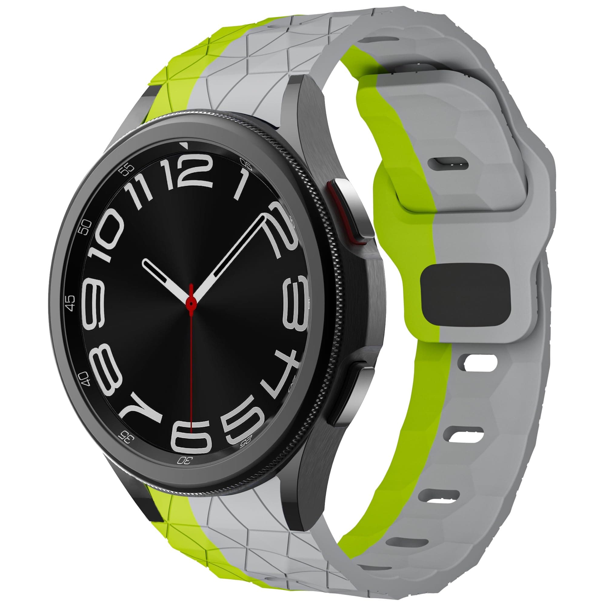Robustes Armband für Samsung Galaxy Watch 7/6/5/4 Armband 44mm 40mm/Watch 6 Classic 47mm 43mm/Watch 5 45mm/Watch 4 Classic 46mm 42mm/FE,Sport Silikon Kein Zwischenraum Band für Samsung Watch 6 5 4 7 13-Grau Grün Samsung Galaxy Watch 7 6 5 4 FE