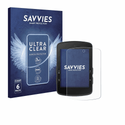 Savvies 6 Stück Schutzfolie für Bryton Rider S510 Displayschutz-Folie Ultra-Transparent