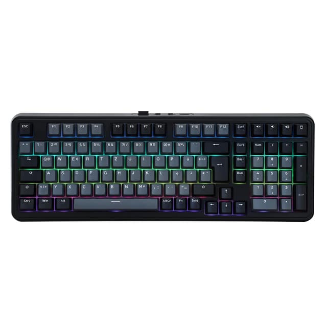 EPOMAKER TH99-ISO-DE QWERTZ Mechanische Tastatur Kabellos, 96% Prozent Gaming-Tastatur mit Numpad, Hot-Swap, RGB, Gasket, BT/2.4G/USB-C, Programming Software (Schwarz, Creamy Jade Linear) Schwarz Creamy Jade Linear