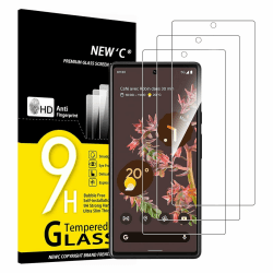 NEW'C 3 Stück für Google Pixel 6 für Panzerglas, Frei von Kratzern, 9H Härte, HD Displayschutzfolie, 0.33mm Ultra-klar, Ultrabeständig 6 - 6,4 Zoll Transparent