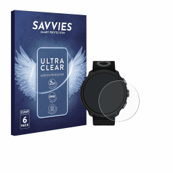 Savvies 6 Stück Schutzfolie für Suunto Run Displayschutz-Folie Ultra-Transparent