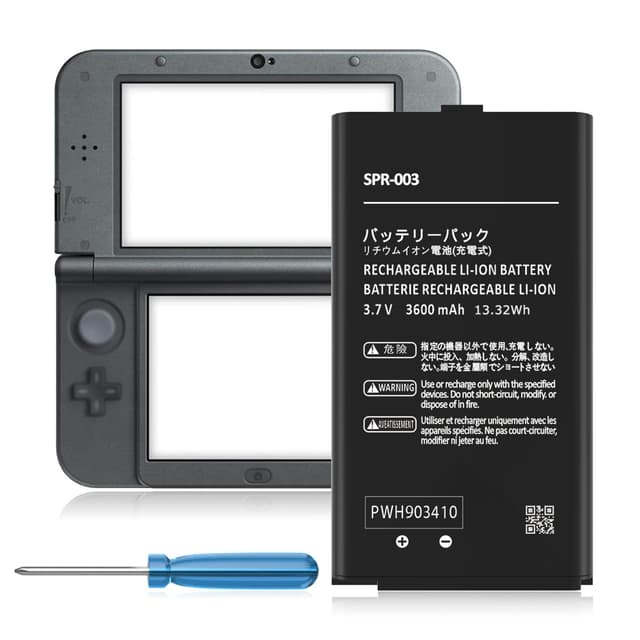[3600mAh] SPR-003 Akku für Nintendo 3DS XL New 3DS XL LL Spielkonsole, Aufgerüstete interne Ersatzbatterie mit hoher Kapazität für Nintendo Switch Spielkonsole mit Reparaturwerkzeugsatz