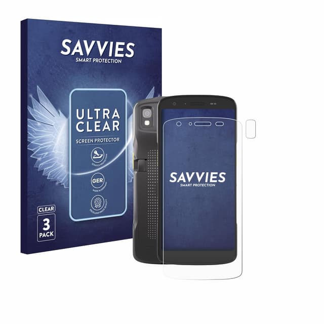 Savvies 6 Stück Schutzfolie für Zebra TC22 (Display+Kamera) Displayschutz-Folie Ultra-Transparent