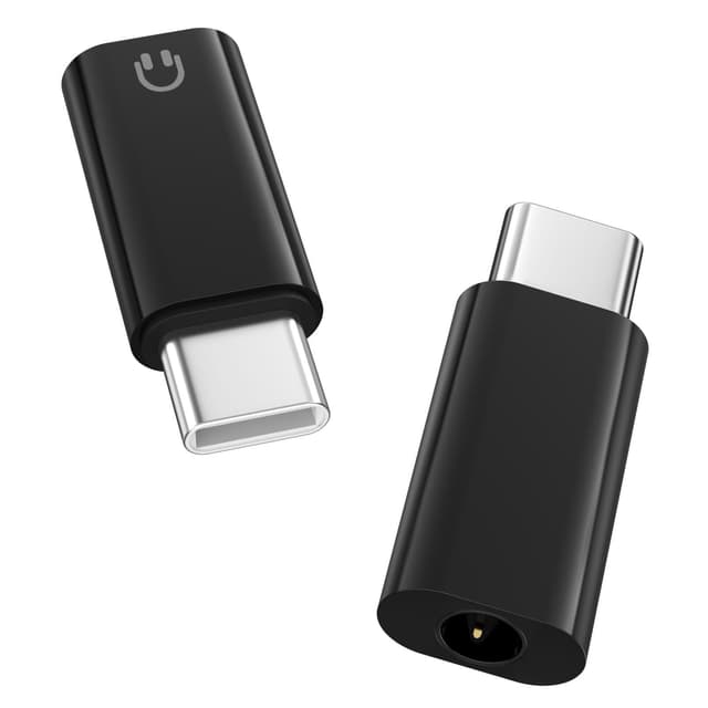 MoKo USB C auf 3,5mm Audio Kopfhörer Adapter, Type C auf Kopfhörer 3,5mm Klinke Aux Dongle Kompatibel mit iPhone 16 15 Pro Max Plus, Galaxy S24 S23 S22, iPad Air/Pro, MacBook, Pixel, Schwarz