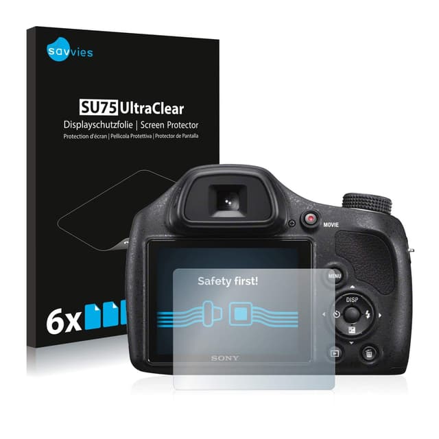 Savvies 6 Stück Schutzfolie für Sony Cyber-Shot DSC-H400 Displayschutz-Folie Ultra-Transparent