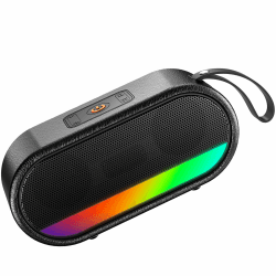 Dyurwa Bluetooth Lautsprecher mit Licht, Tragbarer Musikbox Bluetooth 5.3 Box mit IPX6 Wasserdicht, 10h Akku, Bass Boost Freisprechen TWS Paarung, Soundbox für Outdoor/Party/Reisen, Schwarz