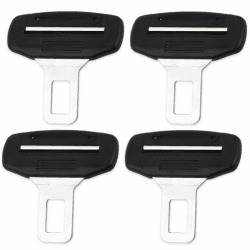 HTGWCG Anschnaller Adapter Gurtstecker Auto 4PCS Car Seat Belt Clip Anschnaller Adapter Auto Auto Belt Buckle Car Seat Belt Clip Autogurt Stecker for Most Cars and Trucks (Silber) Schwarz