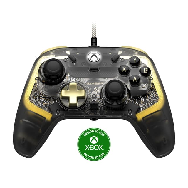 GameSir Kaleid Flux Transparent Wired Controller- Gaming Controller Officially Licensed for Xbox Series X|S, Xbox One,Windows & Steam, Video Game Controller mit Hall Effekt Trigger/Stick,RGB Lichtern
