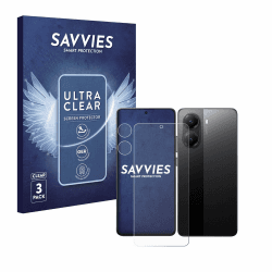 Savvies 6 Stück Schutzfolie für Xiaomi Poco X7 Pro (Display+Kamera) Displayschutz-Folie Ultra-Transparent