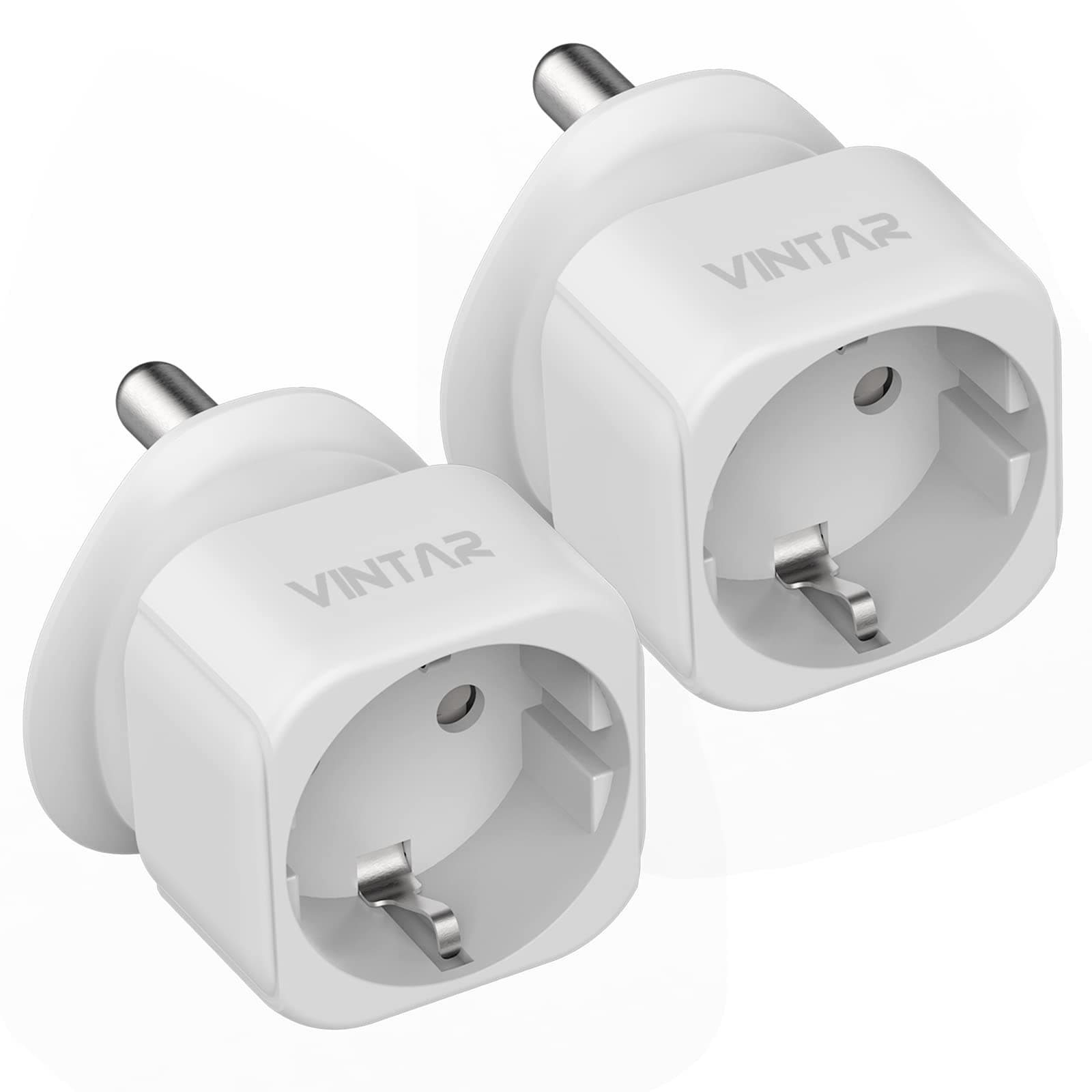 VINTAR 2PC Deutschland nach Südafrika Reiseadapter, Südafrika Outlet Adapter, EU nach Südafrika Reiseadapter für Südafrika, Mosambik, Bhutan, Namibia, Botswana Reiseadapter Typ M
