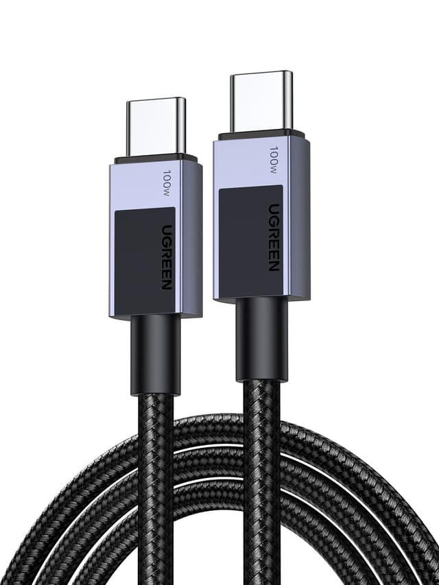 UGREEN 100W USB C Kabel PD 3.0 Ladekabel USB C auf USB C Schnellladekabel 5A/20V kompatibel mit iPhone 16/15, M3 MacBook Pro/Air, iPad Air/Pro 2024, Galaxy S24 Ultra A55 Pixel 9 Steam Deck usw. (1m) 1.0 Meter