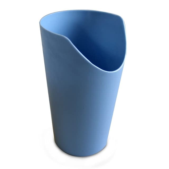 Mobiclinic, Becher mit nosenausschnitt, Europäische marke, Für behinderte, Trinkbecher nasenausschnitt, Trinkhilfe, Blau