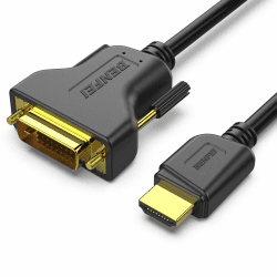 BENFEI HDMI auf DVI Kabel, 0,9 m, bidirektional, DVI-D 24 + 1 Stecker auf HDMI-Stecker, High Speed Adapterkabel, kompatibel mit 1080P Full HD Kompatibel für Raspberry Pi, Roku, Xbox One, PS4 PS3 0.9M 1 Stück