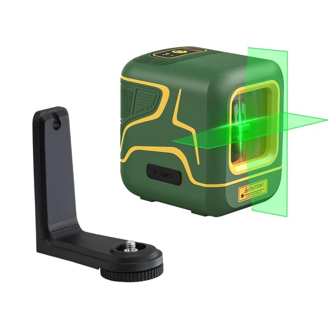 Fanttik D2 Kreuzlinienlaser Selbstnivellierend, Linienlaser Grün 30m, Wiederaufladbare Batterie, USB-C Aufladung, Magnetische Halterung 360°, Pulsmodus, IP54, für DIY und Dekoration - Grün