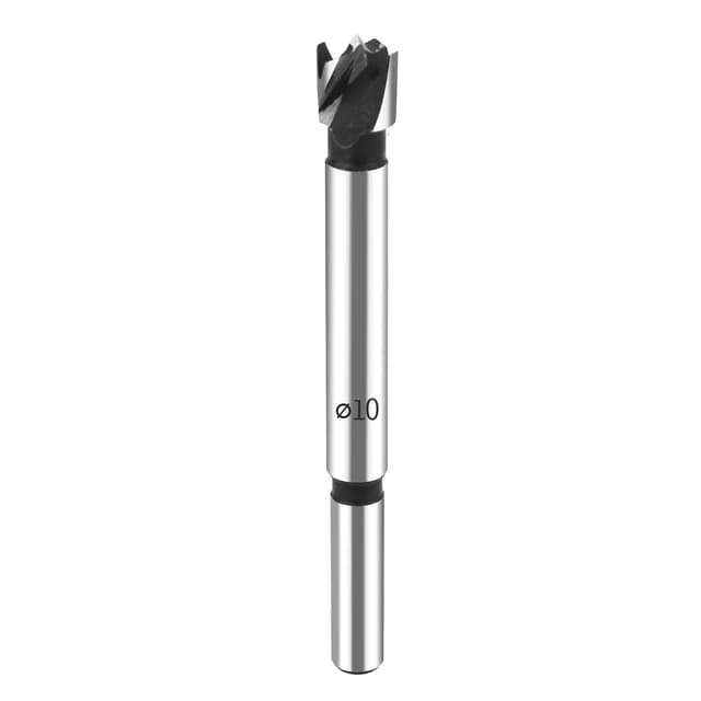 HPHOPE Professional Forstnerbohrer 10mm für Holz, Forstner Bits Ø 10mm, Länge 90mm, Bohraufsätze mit Rundschaft