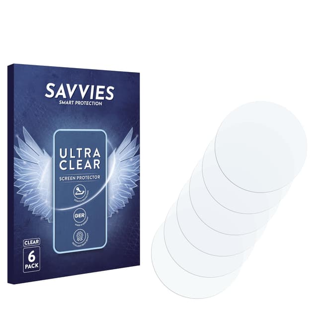 Savvies 6 Stück Schutzfolie für Sanorum I109 1.27" Displayschutz-Folie Ultra-Transparent