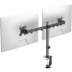 Pholiten Monitor Halterung für 13-27 Zoll LED LCD Bildschirm bis zu 10 kg, Monitor Arm für 2 Monitore, Höhenverstellbar Schwenkbar Neigbar Monitorhalterung für den Schreibtisch, max.VESA 100x100mm XX-Large Schwarz