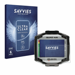 Savvies 6 Stück Schutzfolie für Mares Quad Air Displayschutz-Folie Ultra-Transparent