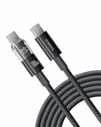 Baseus 100W USB C auf USB C Kabel, 2m PD Schnellladekabel USB C Ladekabel QC 4.0 with LED Display für iPhone 16 15 14 13 12 Pro, Samsung Galaxy S25 S24 S23 S22 Ultra, MacBook, iPad Pro