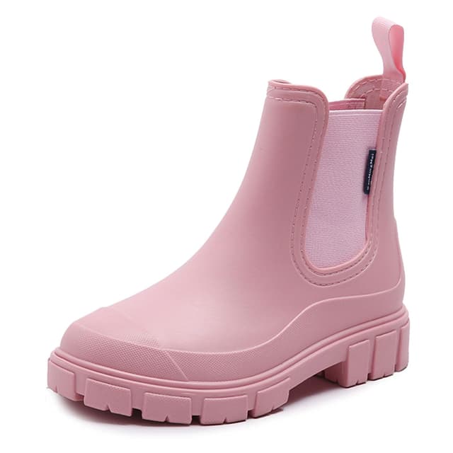 DRECAGE Gummistiefel Damen Wasserdicht Stiefel Damen Halbhoch Ankle Chelsea Boots Stylisch Stiefeletten mit Rutschfest Sohle