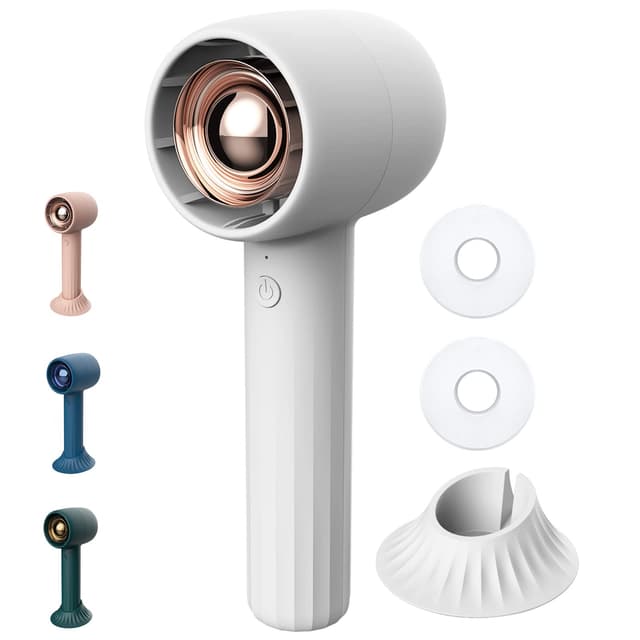 KENSUKA Handventilator Akku Aufladbar mit Aromatherapie HA1, Tragbarer Mini Handventilator mit 2000aMh Wiederaufladbarem Akku, 3 Geschwindigkeitsstufen, Ideal für Reisen, Schminken Weiß