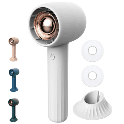 KENSUKA Handventilator Akku Aufladbar mit Aromatherapie HA1, Tragbarer Mini Handventilator mit 2000aMh Wiederaufladbarem Akku, 3 Geschwindigkeitsstufen, Ideal für Reisen, Schminken Weiß
