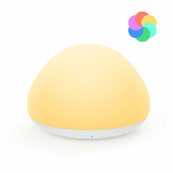 JolyWell Nachtlicht Kinder, RGB Silikon Stilllicht Nachttischlampe, USB Wiederaufladbar, Mit Timer Dimmbar Touch Kinderbett Nachtlicht, Kinder Schlafzimmer Dekor Kinder Geschenke Weiß