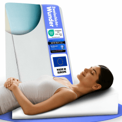 Velara Keilkissen Bett 60 cm breit | Made in Europe | innovatives [2-Schicht-System] | Reflux Kissen zur Schlaferhöhung | Matratzenkeil | Bettkeil | Lesekissen mit weichem, waschbarem Bezug 60x60x15 cm Weiß