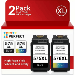 PG-575XL CL-576XL Patronen Kompatible für Canon Druckerpatronen 575 576 (Schwarz + Farbe) Multipack – für Canon PIXMA TS3550i TS3551i TR4750i TR4751i | Kompatibel mit Canon 575 576 575XL 576XL