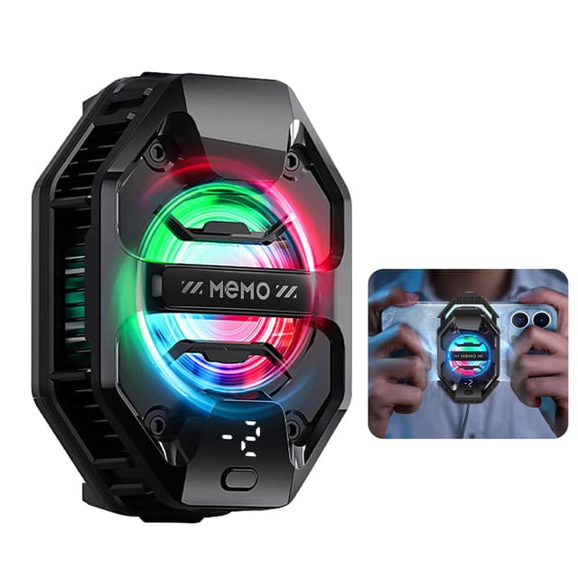 Telefonkühler für Spiele, 27 W iPhone-Lüfter mit RGB-LED-Halbleiter-Kühlkörper-Kühlgehäuse, Enfriador para Celular, für iPhone/Android-Telefonspiele, Live-Streaming, KI-Smartphone-Temperatur
