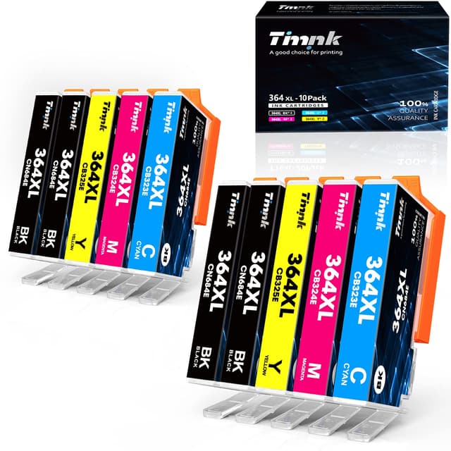 Timink 364 XL Kompatible Tintenpatronen für HP 364XL für Deskjet 3070A 3520 3522 Officejet 4610 4620 4622 Photosmart 5510 5511 5512 5520 5522 6512 6515 6520 H364-10P