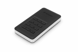 Verbatim Store 'n' Go Secure SSD, 256 GB, Schwarz, Externe SSD mit Passwortschutz, USB 3.0, SSD extern, für Windows & Mac OS X, tragbares Laufwerk, USB-C, externes Flash Laufwerk Single