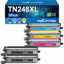 MYCARTRIDGE TN248XL Kompatibel für Brother TN-248XL TN248 für Brother MFC-L3760CDW MFC-L3740CDWE DCP-L3560CDW HL-L3240CDW DCP-L3520CDWE für TN-248CMYK TN-248VAL 5-Pack TN248XL 2xSchwarz/1xCyan/1xMagenta/1xGelb