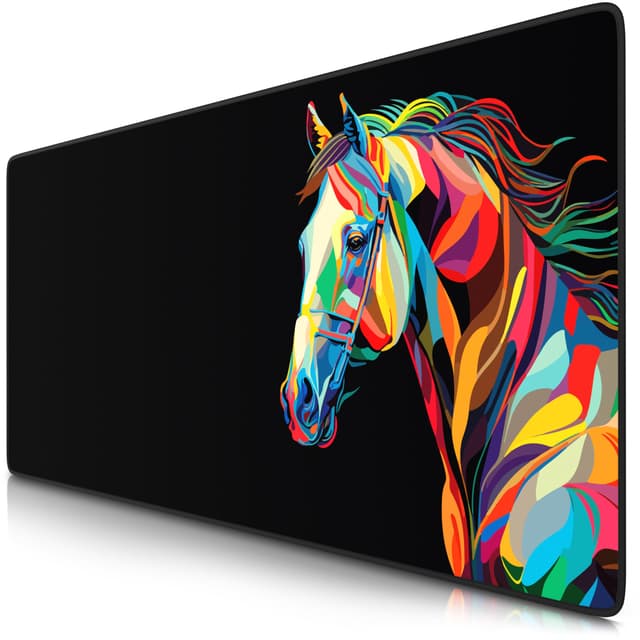 TITANWOLF - XXL Speed Gaming Mauspad 900 x 400mm - XXL Mousepad - Tischunterlage Large Size - verbessert Präzision und Geschwindigkeit - Colour Horse
