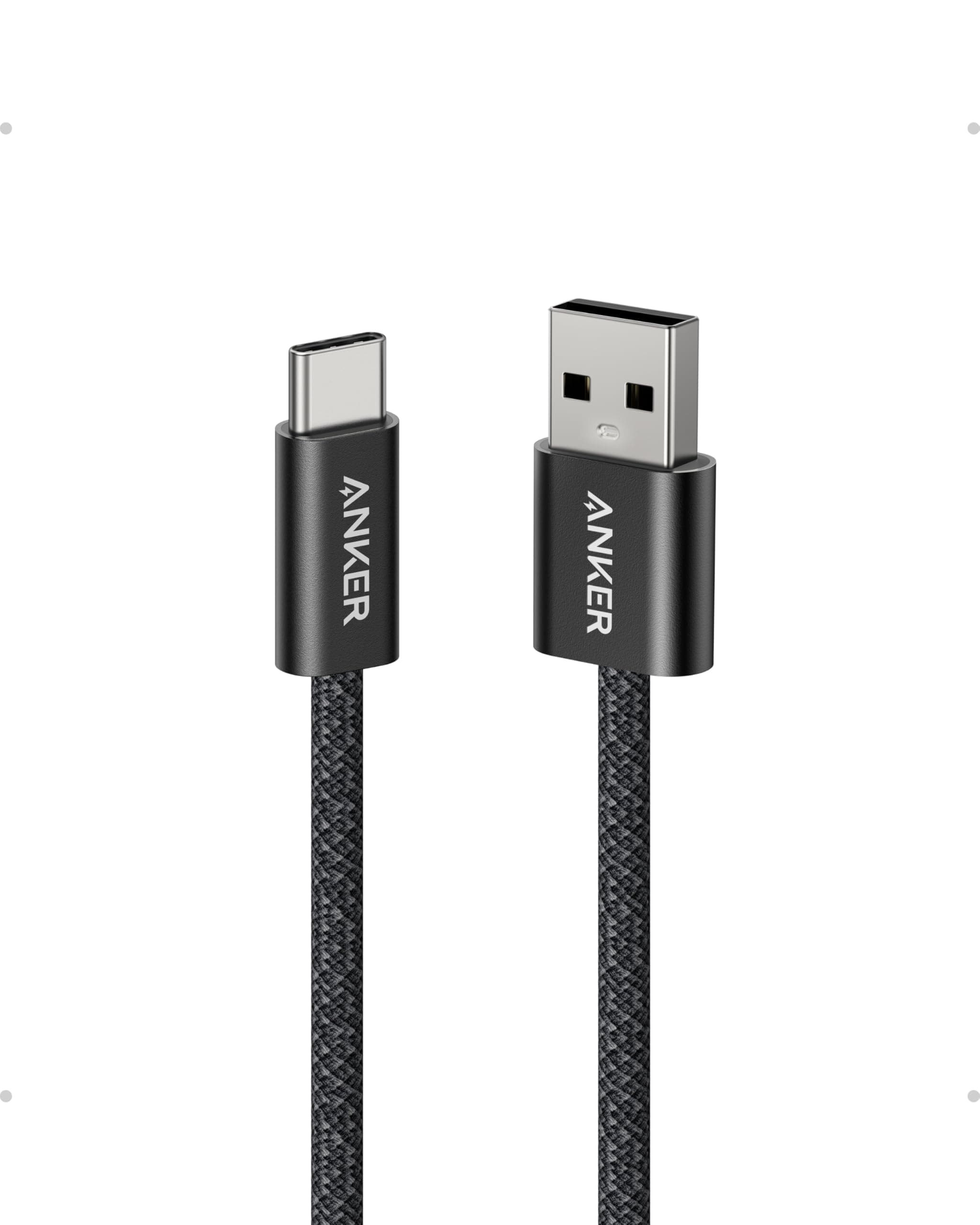 Anker Zolo USB auf USB-C Kabel 1m, nahtlose CarPlay-Verbindung, geflochtenes USB-C Ladekabel für Schnellladen, Premium-Design mit schlankem Stecker, Für iPhone 16/15 Serie, iPad Pro, und mehr 1m Schwarz