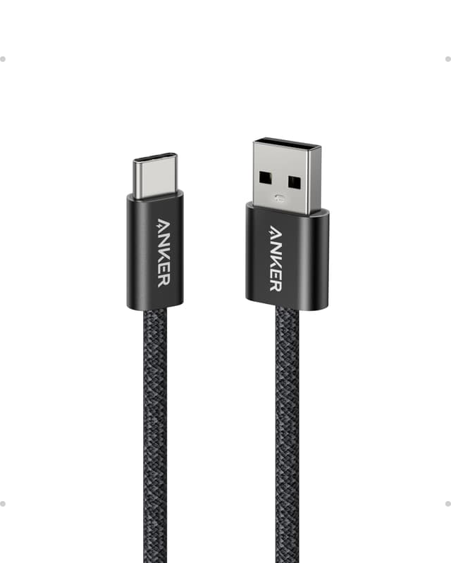 Anker Zolo USB auf USB-C Kabel 1m, nahtlose CarPlay-Verbindung, geflochtenes USB-C Ladekabel für Schnellladen, Premium-Design mit schlankem Stecker, Für iPhone 16/15 Serie, iPad Pro, und mehr 1m Schwarz