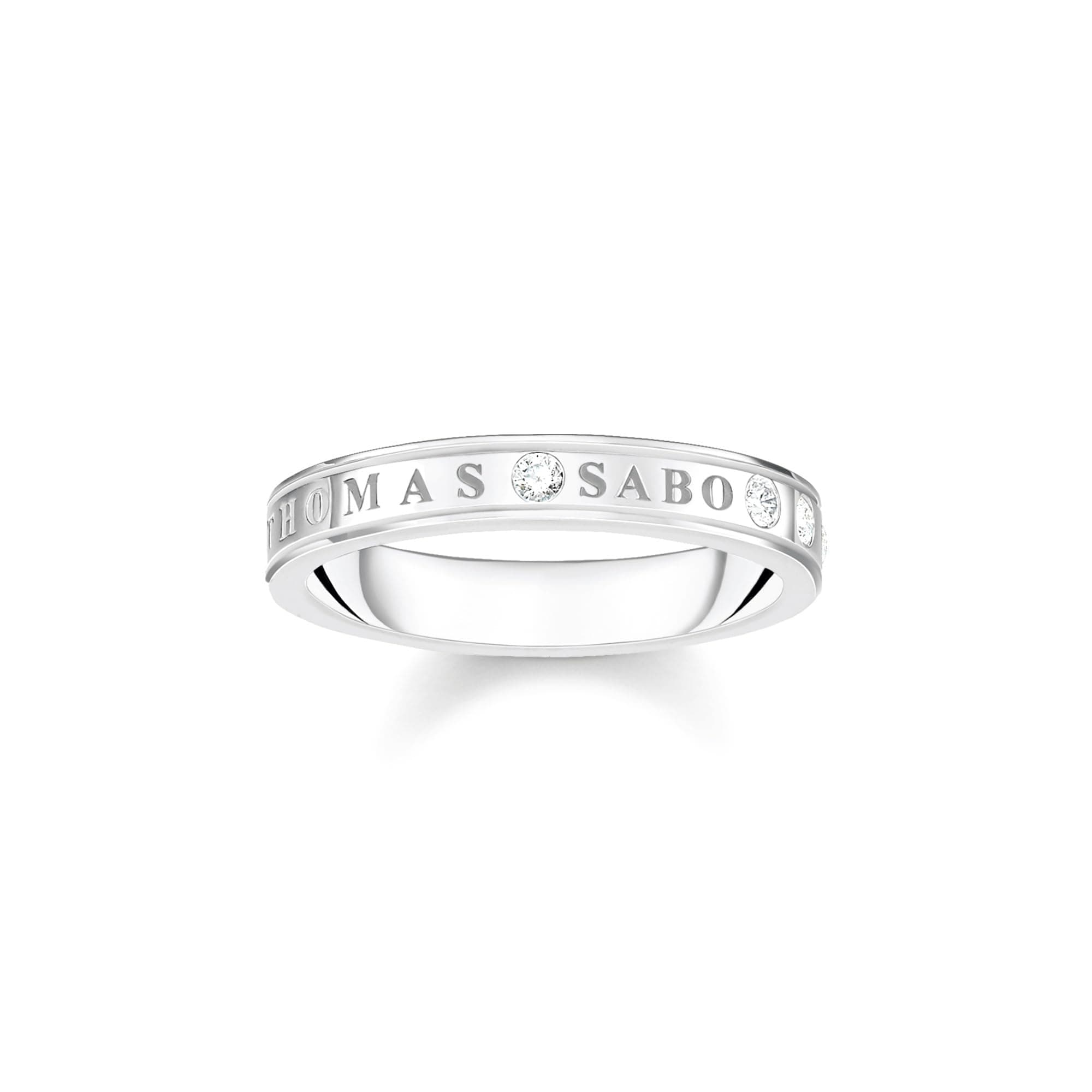 THOMAS SABO Ring mit weißen Steinen silber 925 Sterlingsilber TR2253-051-14 50