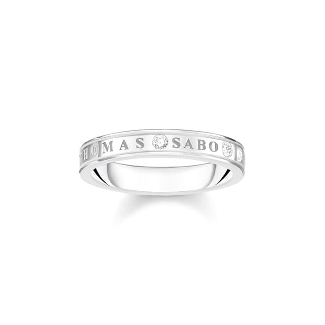 THOMAS SABO Ring mit weißen Steinen silber 925 Sterlingsilber TR2253-051-14 50