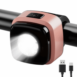 OnMeto Fahrradlicht vorne, IPX5 Wasserdicht Frontfahrrad Lampe Fahrrad licht，USB Type-C Wiederaufladbares Fahrradleuchten für Fahrrad