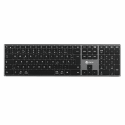iClever Tastatur Kabellos, Bluetooth Tastatur mit 3 Bluetooth Kanälen, Kabel oder Kabellose, Wiederaufladbar, Deutsches QWERTZ Layout, für Mac, Windows, iOS, Chrome OS