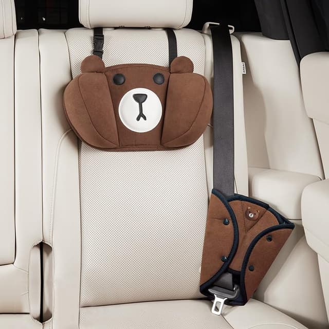 XINYUDAILY Kopfstütze Auto Kinder, Nackenkissen Kinder Verstellbare, Nackenstütze Auto, Weichem Gedächtnisschaum, Auto Nackenkissen Sorgen für Schlafkomfort auf Reisen