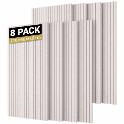 TONOR 8 Pack Akustikpaneele selbstklebend, 120x60x0.9 cm Schalldämmung Schallschutz wand Schallschutzplatten Akustikplatten, Akustische Behandlung und Wanddekoration für Studio Büro, Helles Kamel 8pack(120x60x0,9cm) Helles Kamel