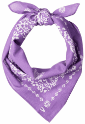 camel active Damen Bandana aus reiner Baumwolle Einheitsgröße Lila-weiß