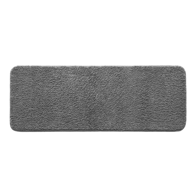 MIULEE Teppich Badematte Badezimmerteppich Bettvorleger rutschfest Badteppich Badvorleger Saugfähige Duschvorleger Waschbar Fussmatte für Wohnzimmer Schlafzimmer Badezimmer 45x120 cm Grau 45 x 120 cm (Rechteckig) Grau