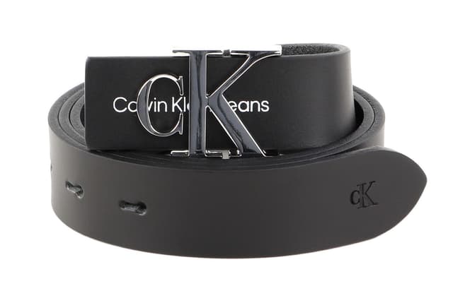 Calvin Klein Damen Gürtel Monogram Hardware 3,0 cm Ledergürtel