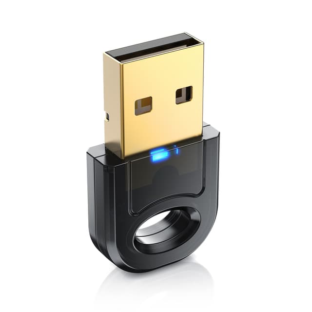 CSL - Bluetooth 5.0 USB Adapter Nano – BT V5.0 Stick Dongle – für PC Laptop - Bluetooth Empfänger und Sender für Desktop Laptop Drucker Headset Lautsprecher - kompatibel mit Windows 8.1-11