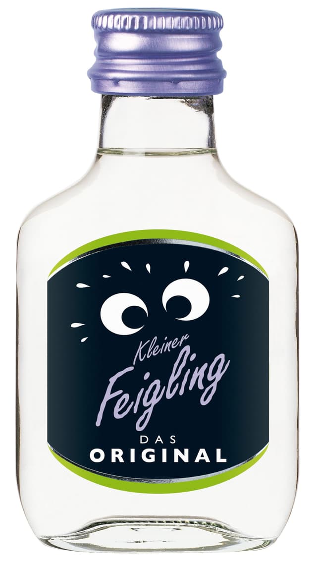 Kleiner Feigling Das Original (12 x 0,1 L) – Feinster Vodka mit fruchtigem Feigenaroma – Der kultige Party Schnaps für jede Feier – Frech, fruchtiger Shot – 20 % Vol. Das Original 12 x 0,25L