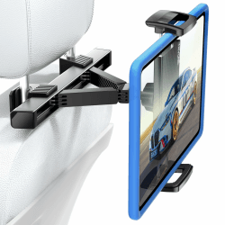 TRYONE Tablet Halterung Auto Kopfstütze Tablethalterungen Auto: KFZ Tablet Kopfstützenhalter 360° Drehung Tablet Halterung Auto Kopfstütze für iPad, Smartphone, Switch, Tabs und 4,7-13 Zoll Geräte Metallisch