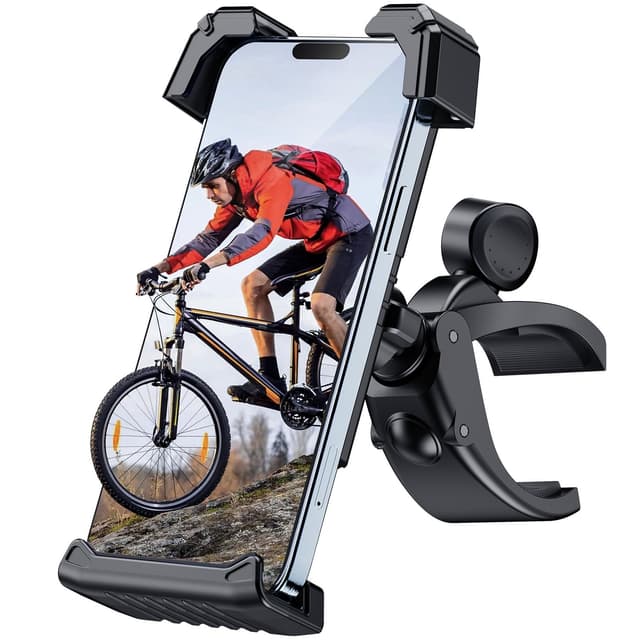Ktryman Handyhalter Fahrrad, Handyhalterung Motorrad - [1s Auto-Sperre] Universal 360° Lenker Halter Fahrradhalterung Handy für iPhone 16 15 14, Samsung, 4,7-7" Smartphone